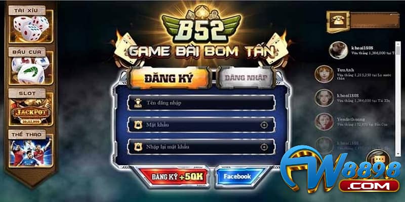 Đăng ký thành viên mới tại Game Bài B52