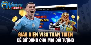 Giao diện thiết kế đẹp mắt tại nhà cái W88